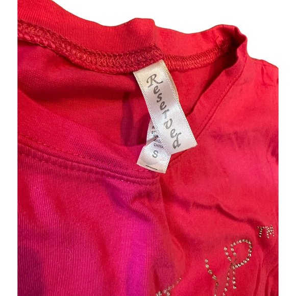Reserved Tee Pink Sas It Up Print, Womens Small Size, Like New Condition - Picture 5 of 7